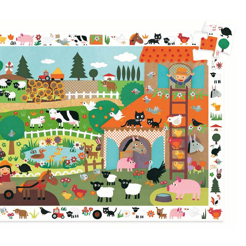 Djeco puslespill, bondegård - 35 brikker