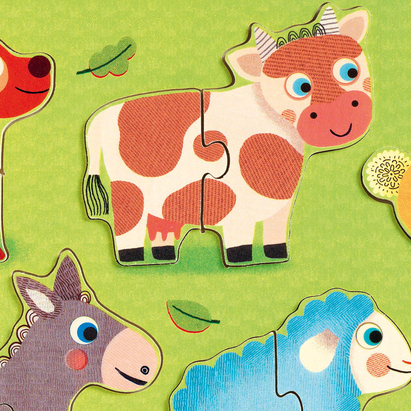 Djeco puslespill i tre, fest på åkeren