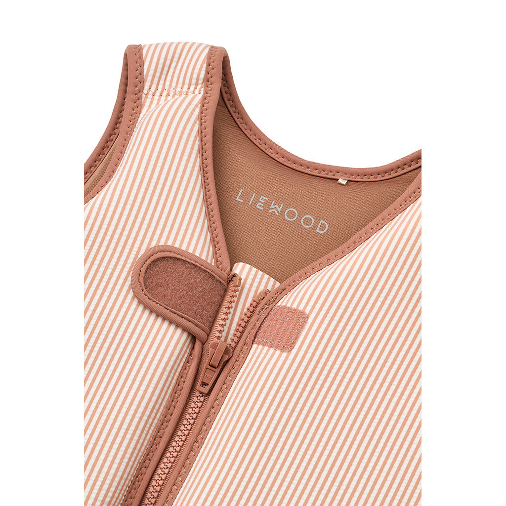 Liewood Dove svømmevest i bæk-og-bølge, Stripe pale tuscany/creme de la creme - flere str.