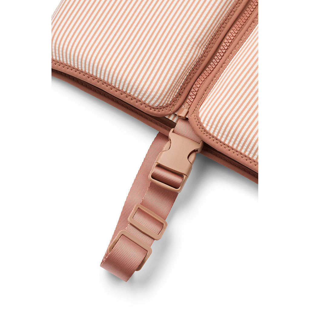 Liewood Dove svømmevest i bæk-og-bølge, Stripe pale tuscany/creme de la creme - flere str.