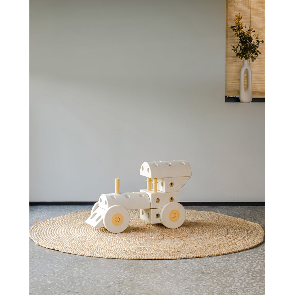 Modu byggleketøy i skum, Dreamer sett, 34 deler - Sand Grey / Honey Yellow