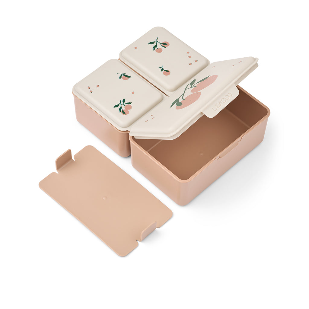 Liewood Driss 3-roms matboks i silikon - Peach me/ Sea shell