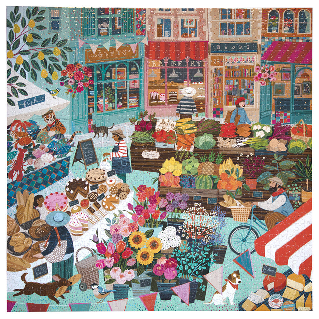 eeBoo Puslespill 1000 brikker, English Green Market