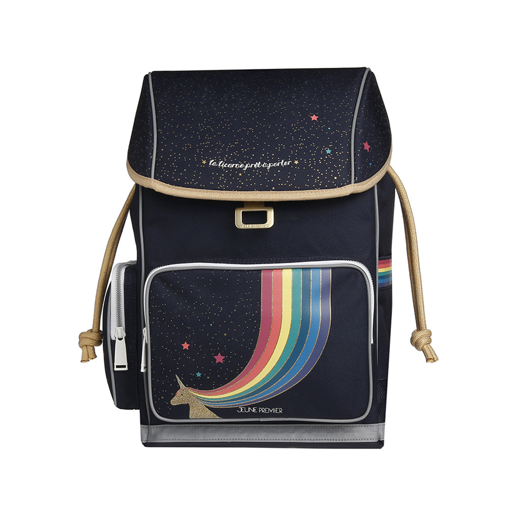 Jeune Premier Ergonomisk ryggsekk, Unicorn Gold - For barn i alderen 6-10 år
