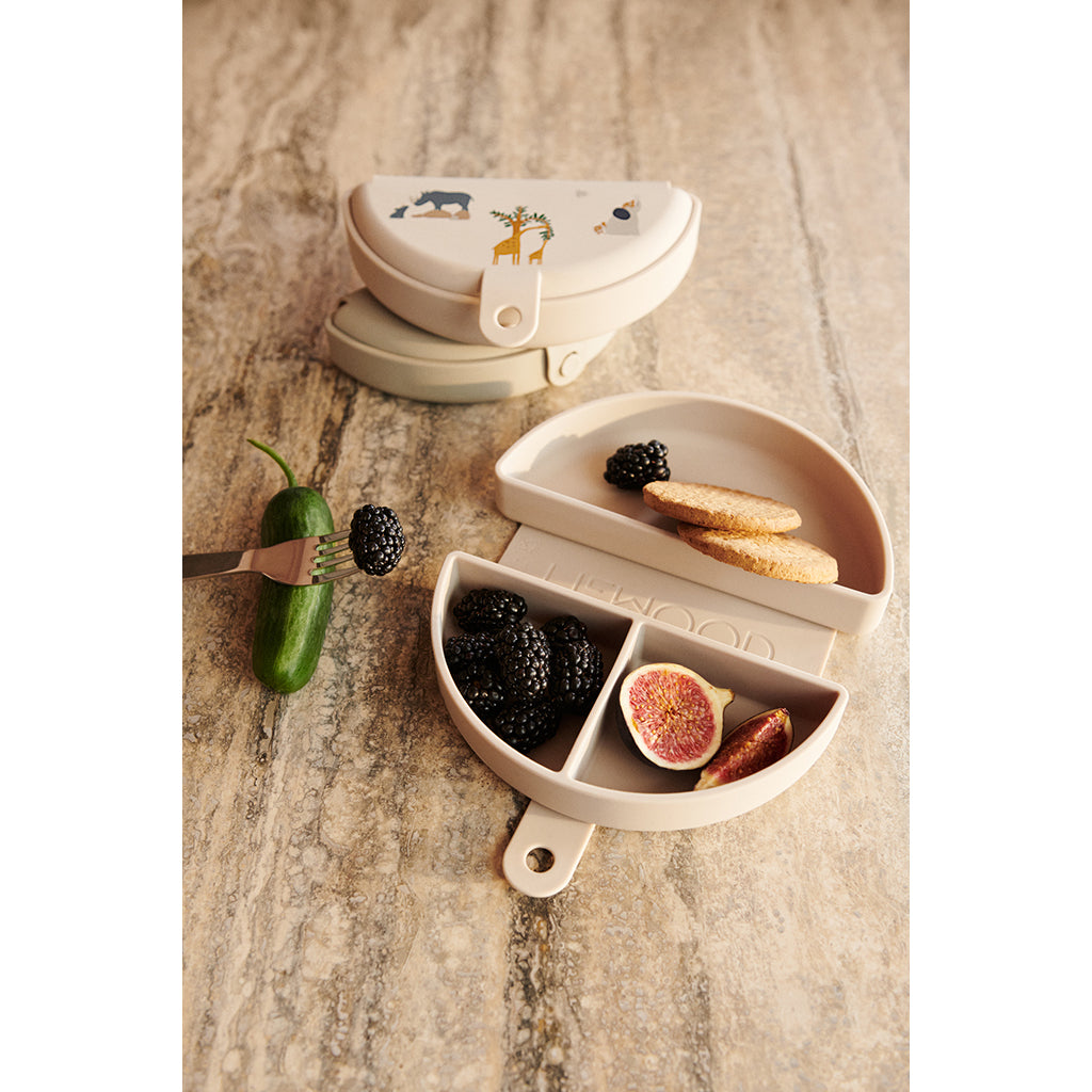 Liewood Eugene sammenleggbar matboks i silikon - All together /Sandy