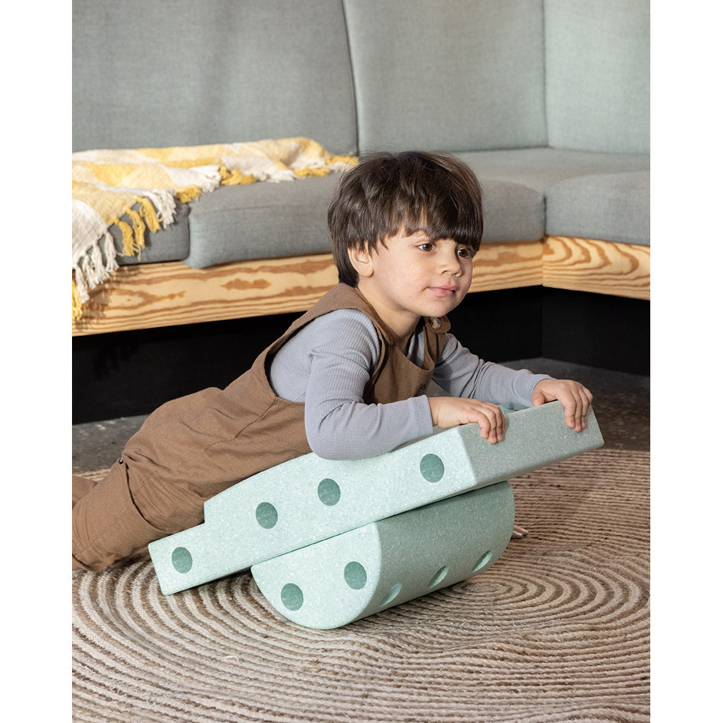 Modu byggeklosser i skum, Explorer sett, 20 deler - Ocean Mint/ Forest green