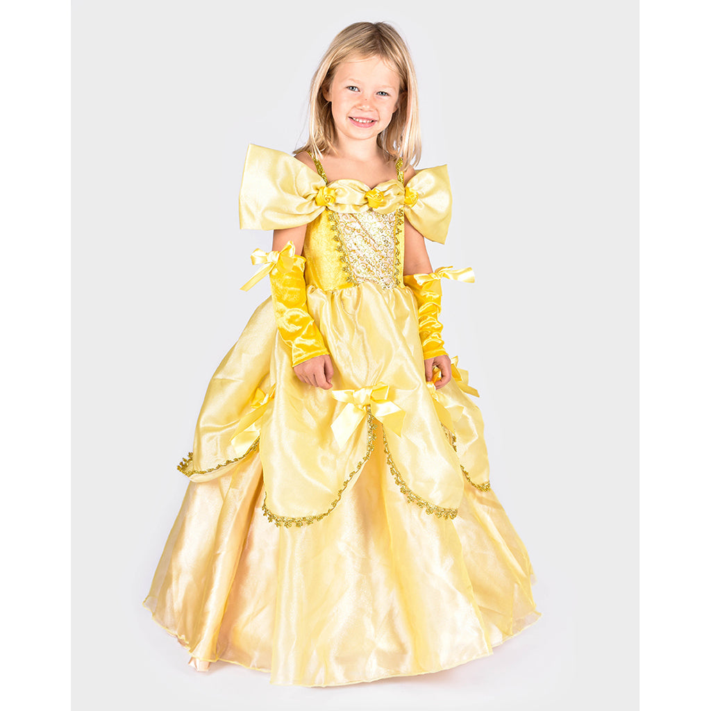 Gul prinsessekjole Belle for børn 2-8 år fra Den goda Fen