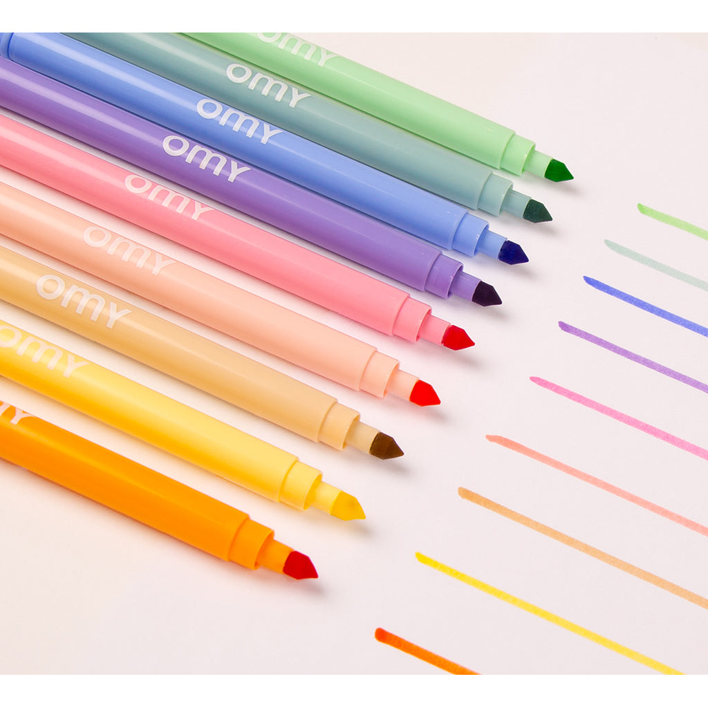 Omy Filt tusjer, 9 stk – Pastell
