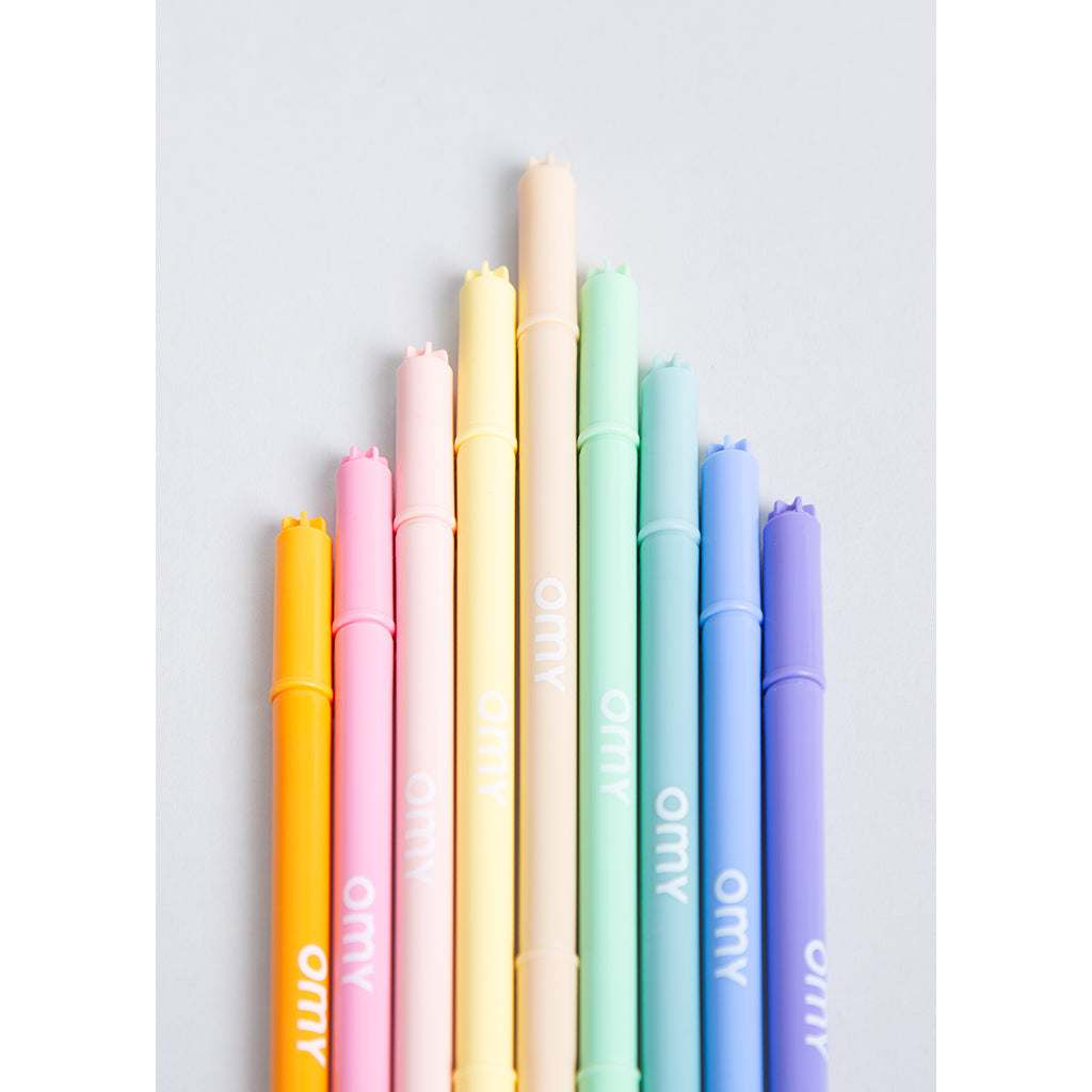 Omy Filt tusjer, 9 stk – Pastell