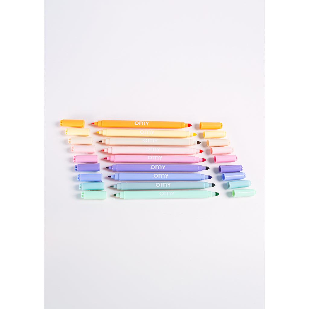 Omy Filt tusjer, 9 stk – Pastell