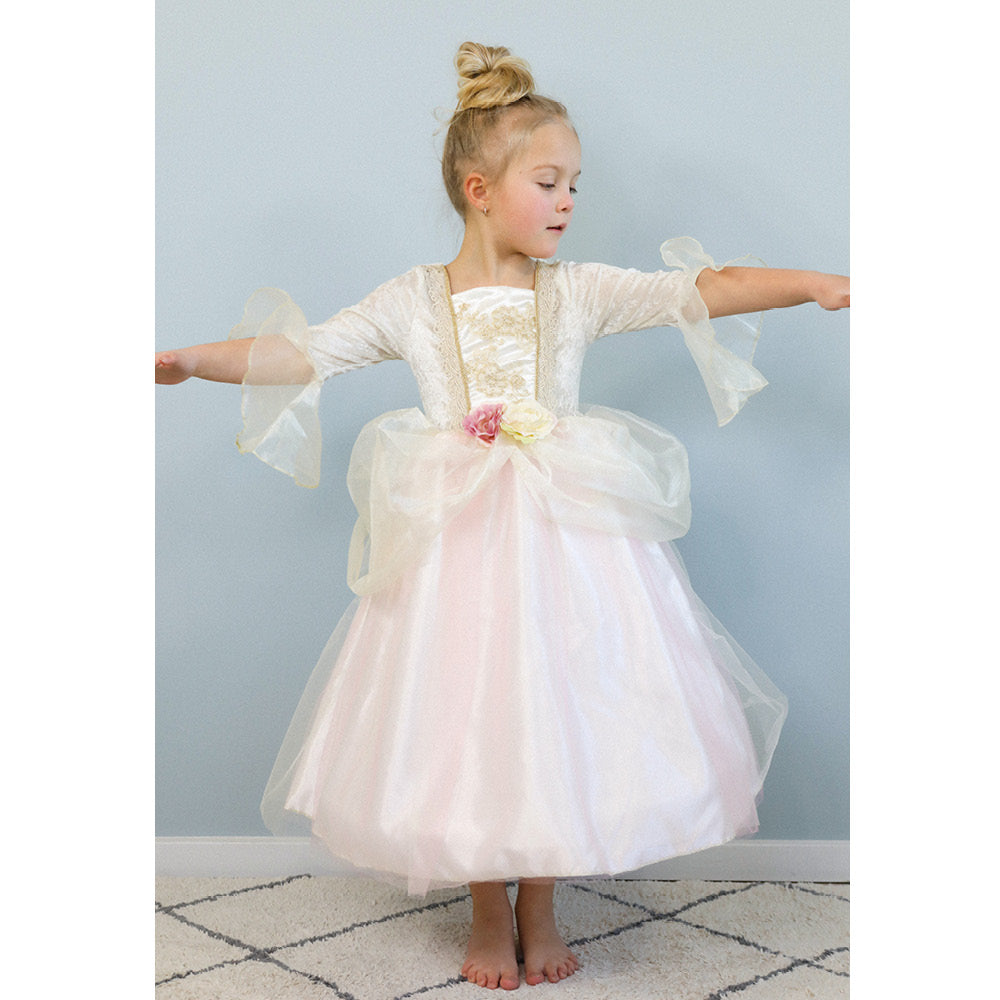 Great Pretenders utkledningstøy, Prinsessekjole i gyllen rose – str. 3–8 år