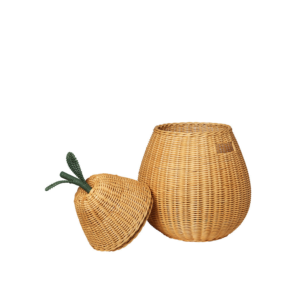 ferm Living Pear Storage, flettet kurv i rotting - ekstra stor