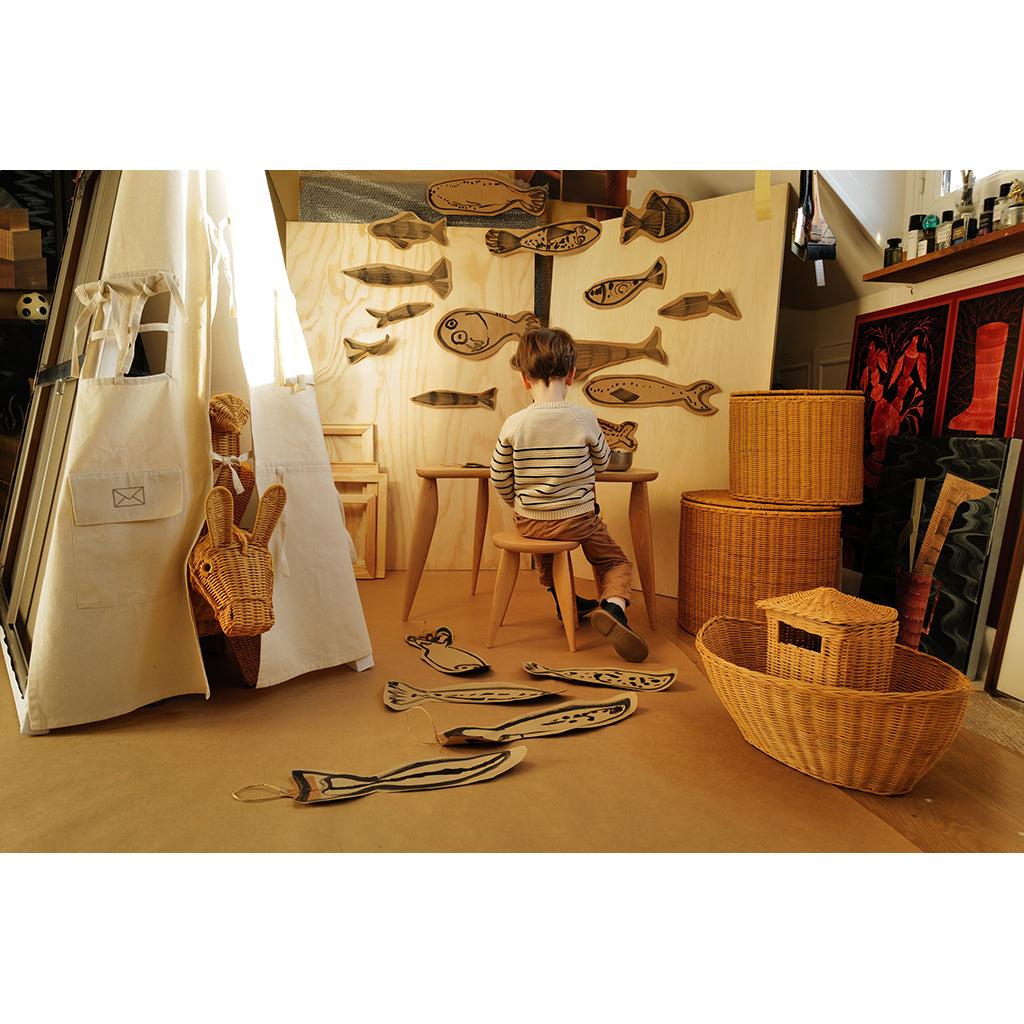 ferm Living Feve Kids barnebord, Natural Ash