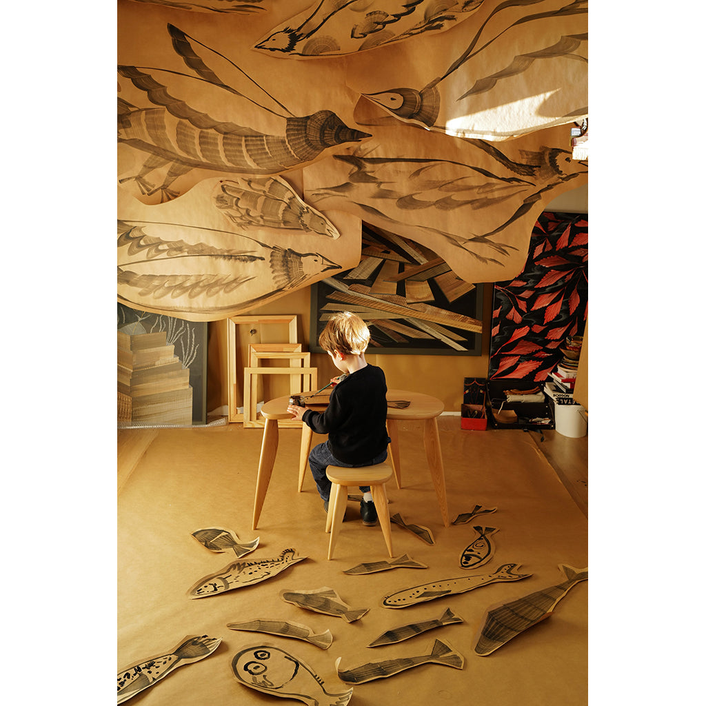 ferm Living Feve Kids barnebord, Natural Ash