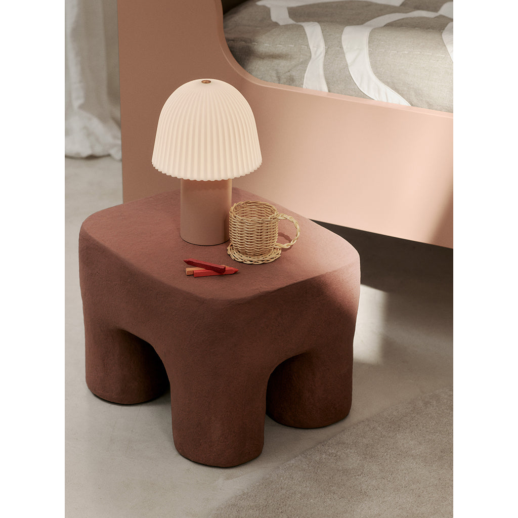 ferm Living, Frill Bærbar Lampe - Rose/hvit