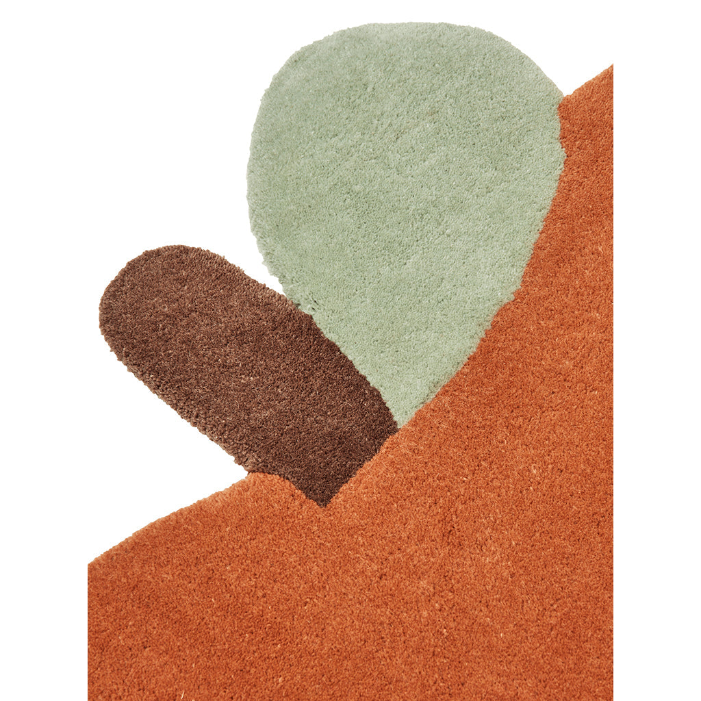 ferm Living tuftet gulvteppe, Apple - Brown clay