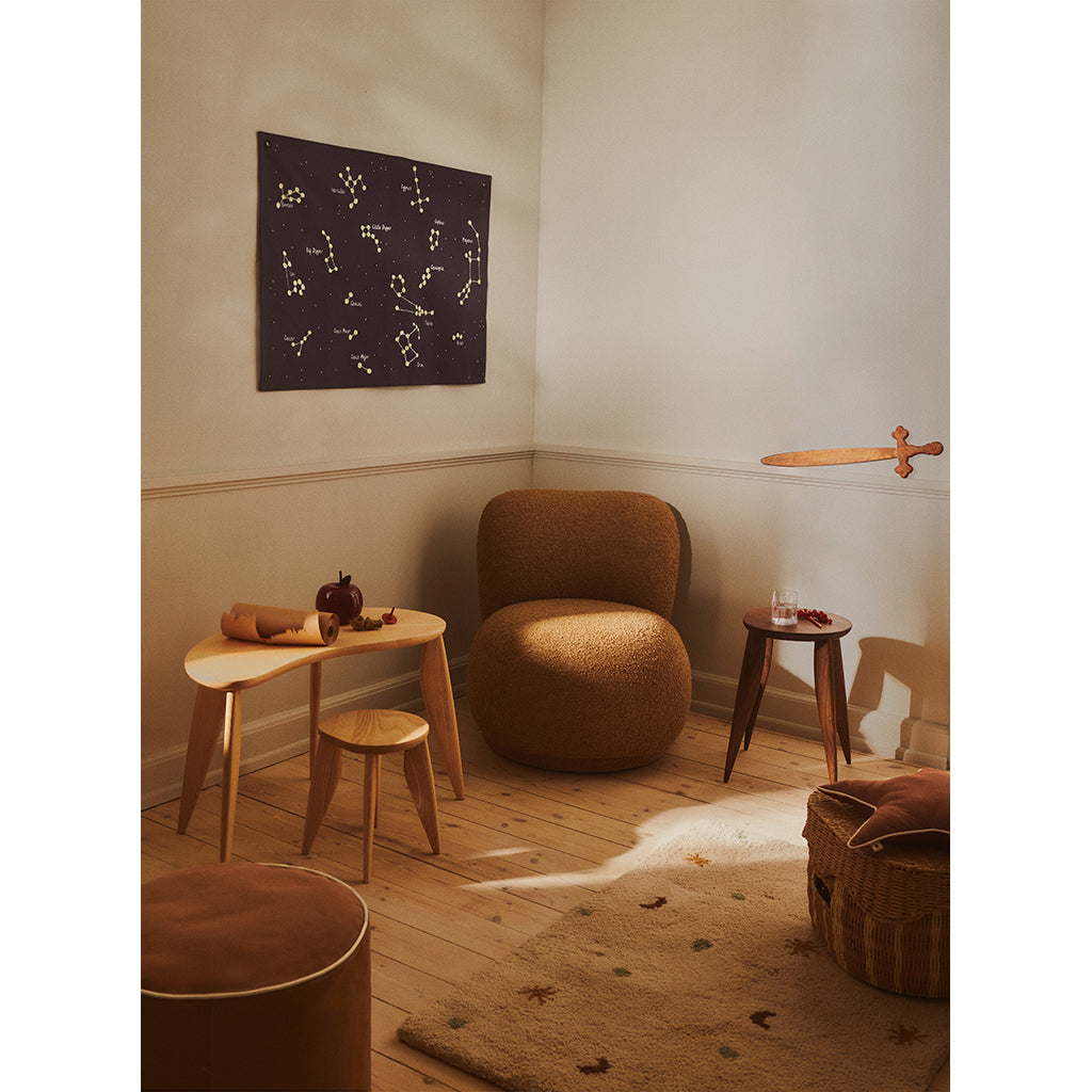 ferm Living veggteppe, Stoffkort med stjernebilde