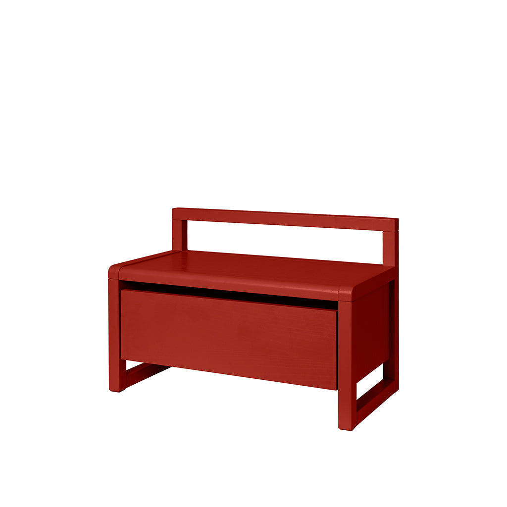 ferm Living barnebenk med oppbevaring, Little Architect storage bench - Poppy Red