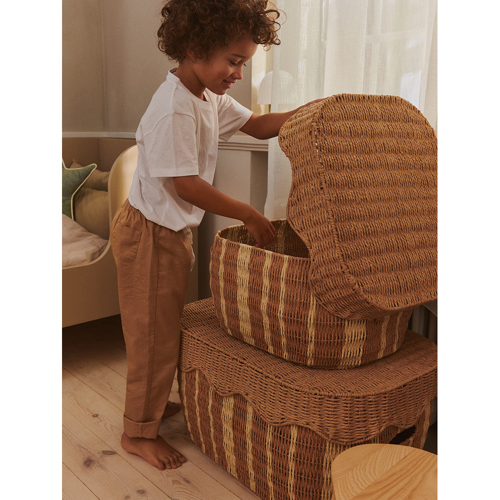 ferm Living Rivan kurvsett, sett med 2 stk - Natural/off-white