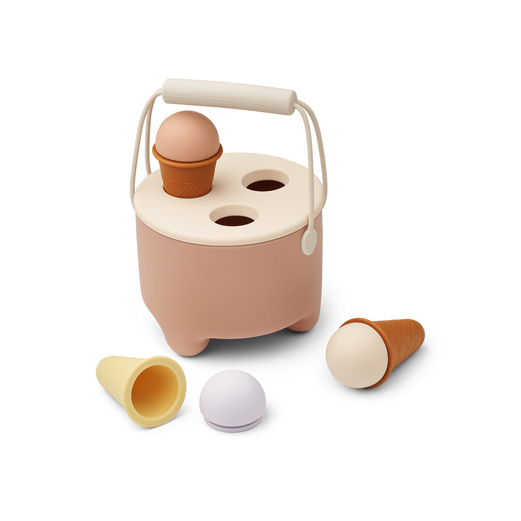 Liewood Fleur lekemat i silikone, Ice cremam - Tuscany rose multi mix