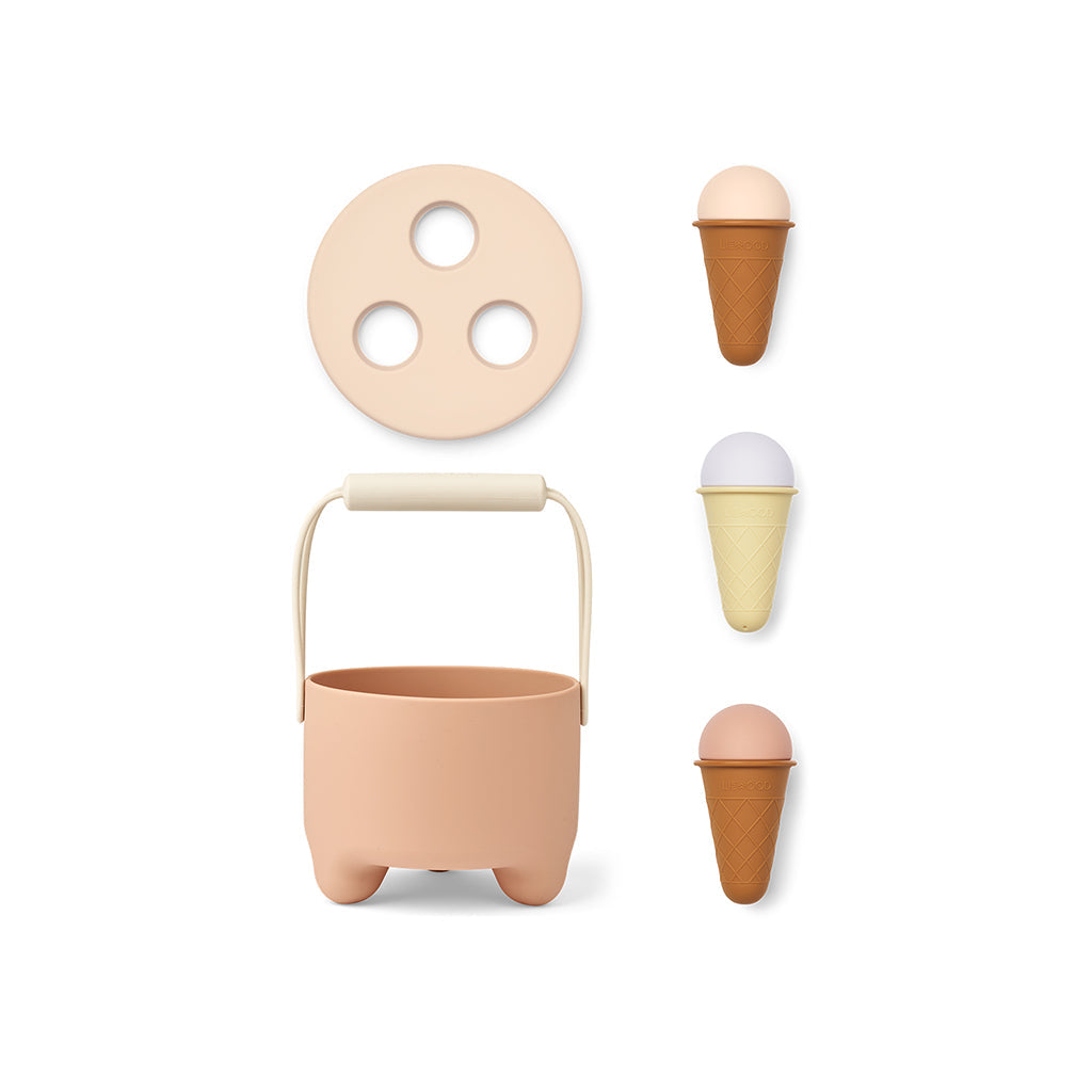 Liewood Fleur lekemat i silikon, Ice cream - Tuscany rose multi mix