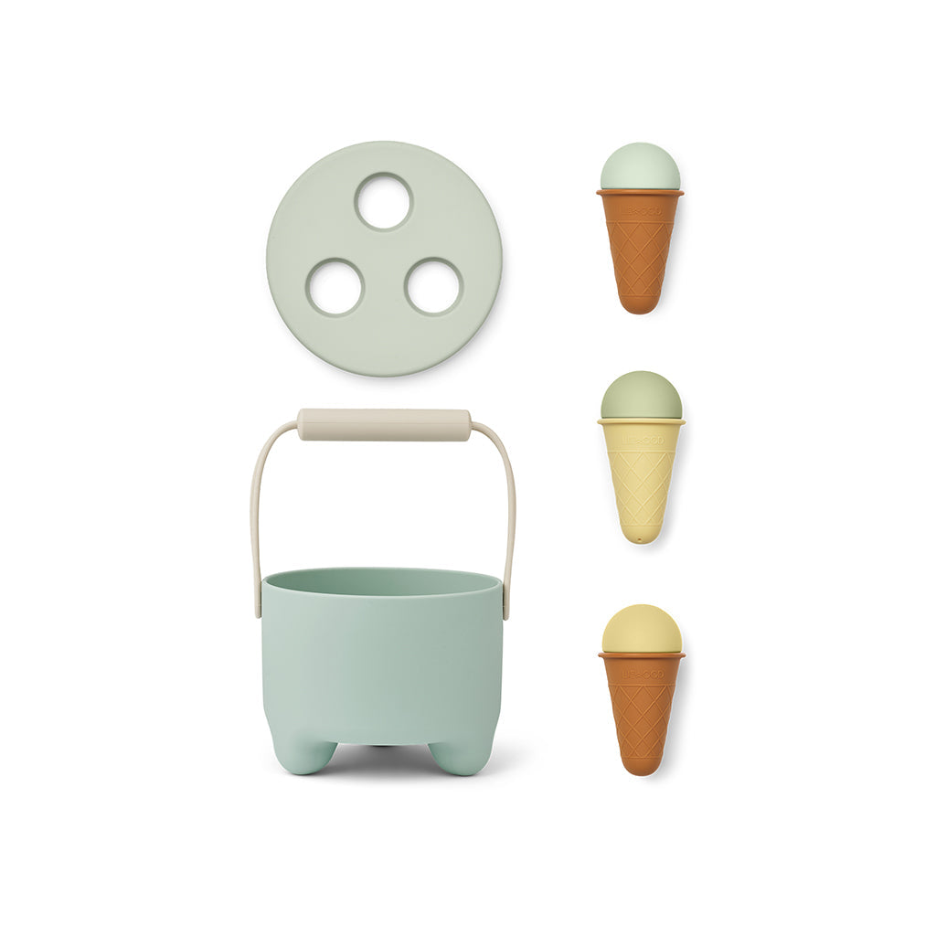 Liewood Fleur lekemat i silikon, Ice cremam - Ice blue multi mix