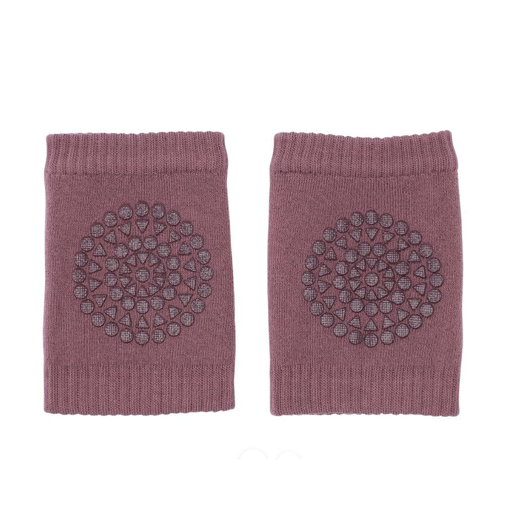 GoBabyGo knæbeskyttere i farven Misty plum med gummidutter til babyer.