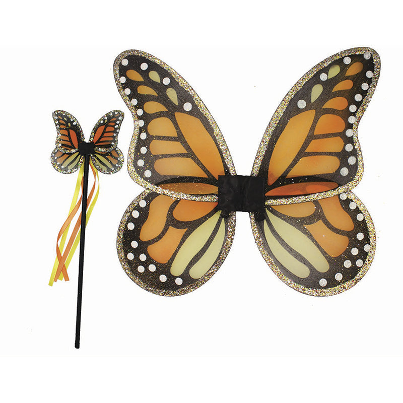 Great Pretenders utkledning, sett med sommerfuglvinger og stav