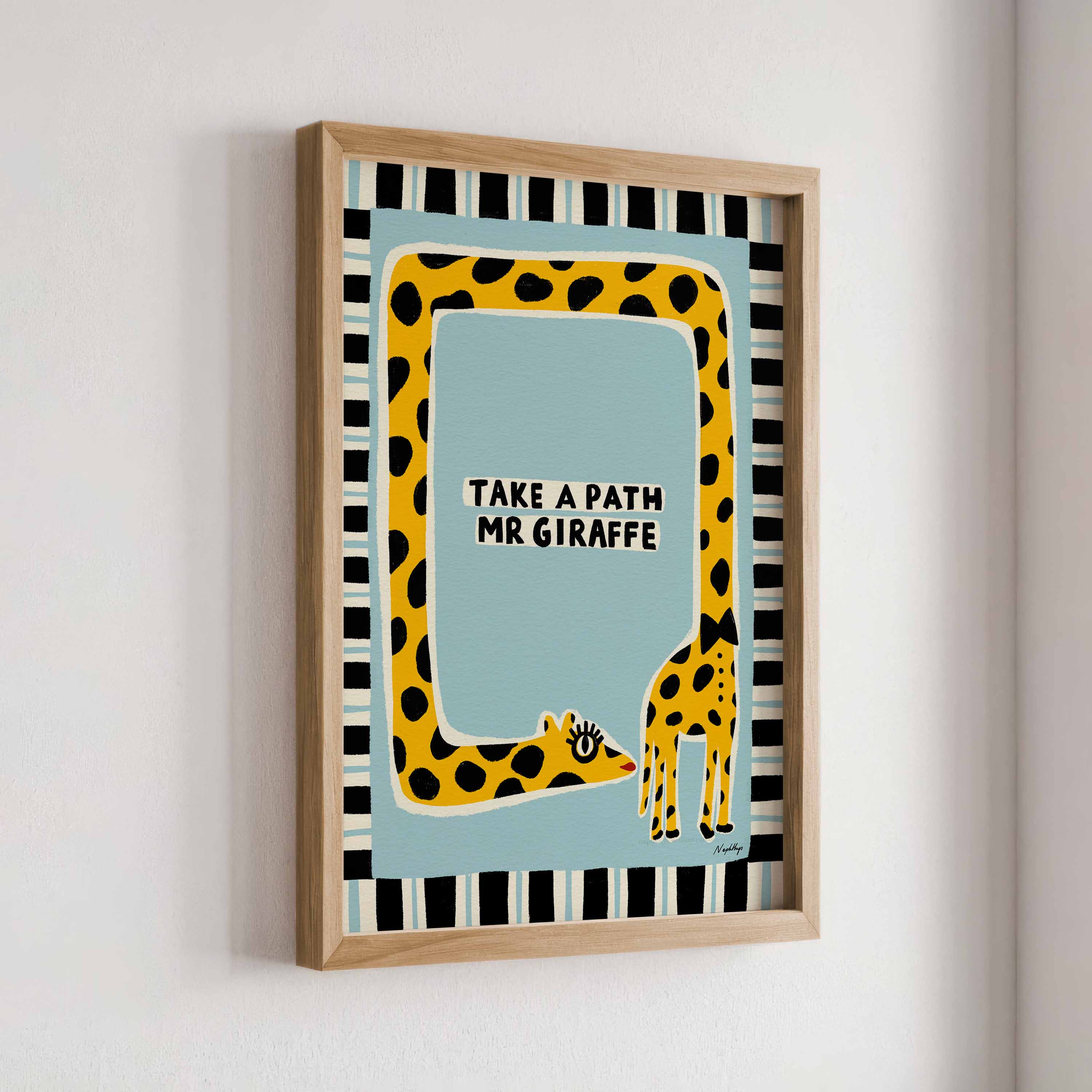 Nephthys Illustrated plakat, Take af Path Mr Giraffe - A4