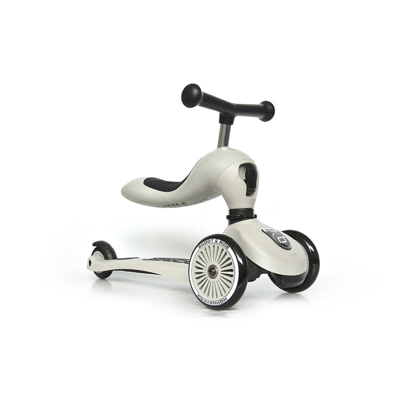 Scoot and Ride, Highway Kick 1, Push & Go scooter med skyvestang - Ash