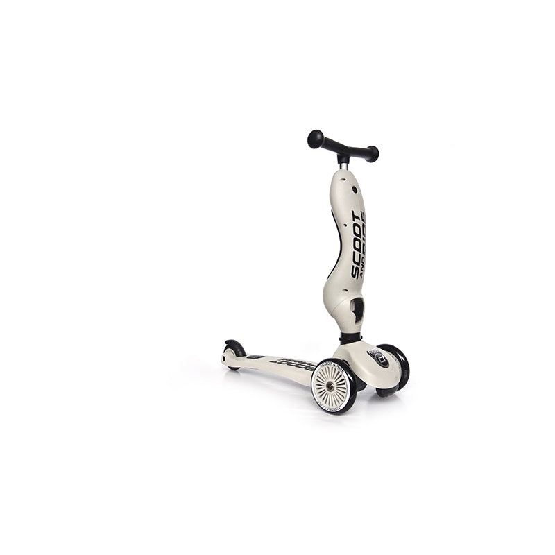Scoot and Ride, Highway Kick 1, Push & Go scooter med skyvestang - Ash