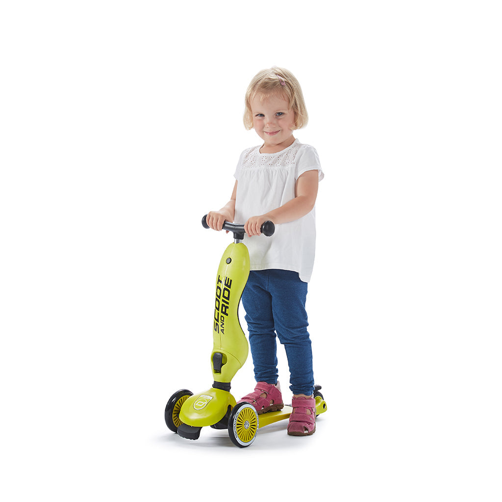 Scoot and Ride, Highway Kick 1, Push & Go sparkesykkel med skyvestang - Stål