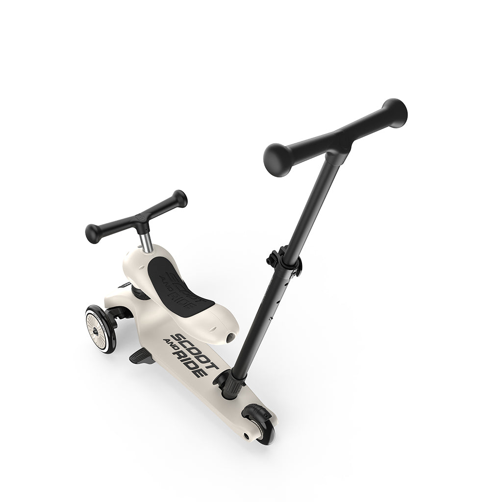Scoot and Ride, Highway Kick 1, Push & Go scooter med skyvestang - Ash