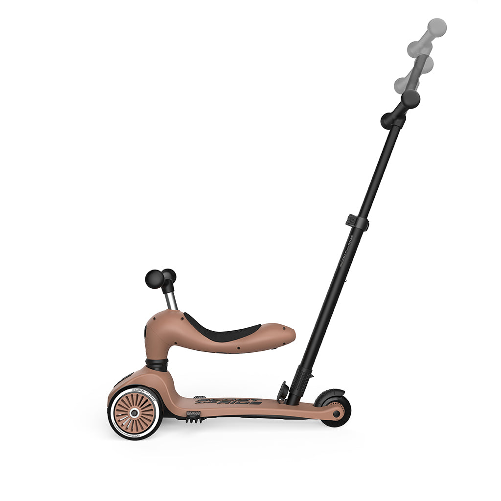 Scoot and Ride, Highway Kick 1, Push & Go sparkesykkel med skyvestang - Mocha