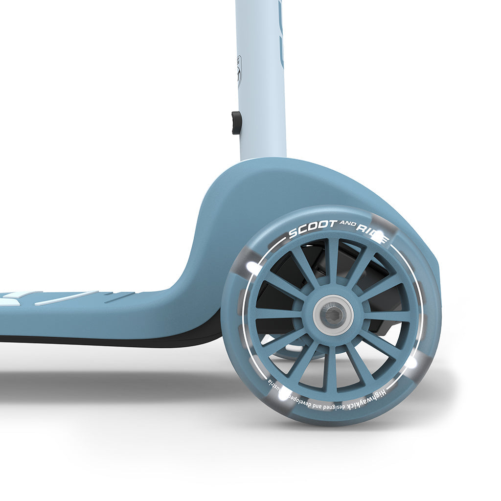 Scoot and Ride Highway Kick 3S, sparkesykkel - LED Steel