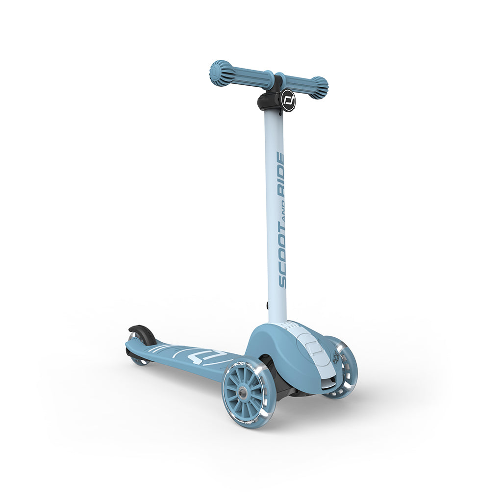 Scoot and Ride Highway Kick 3S, løbehjul - LED Steel