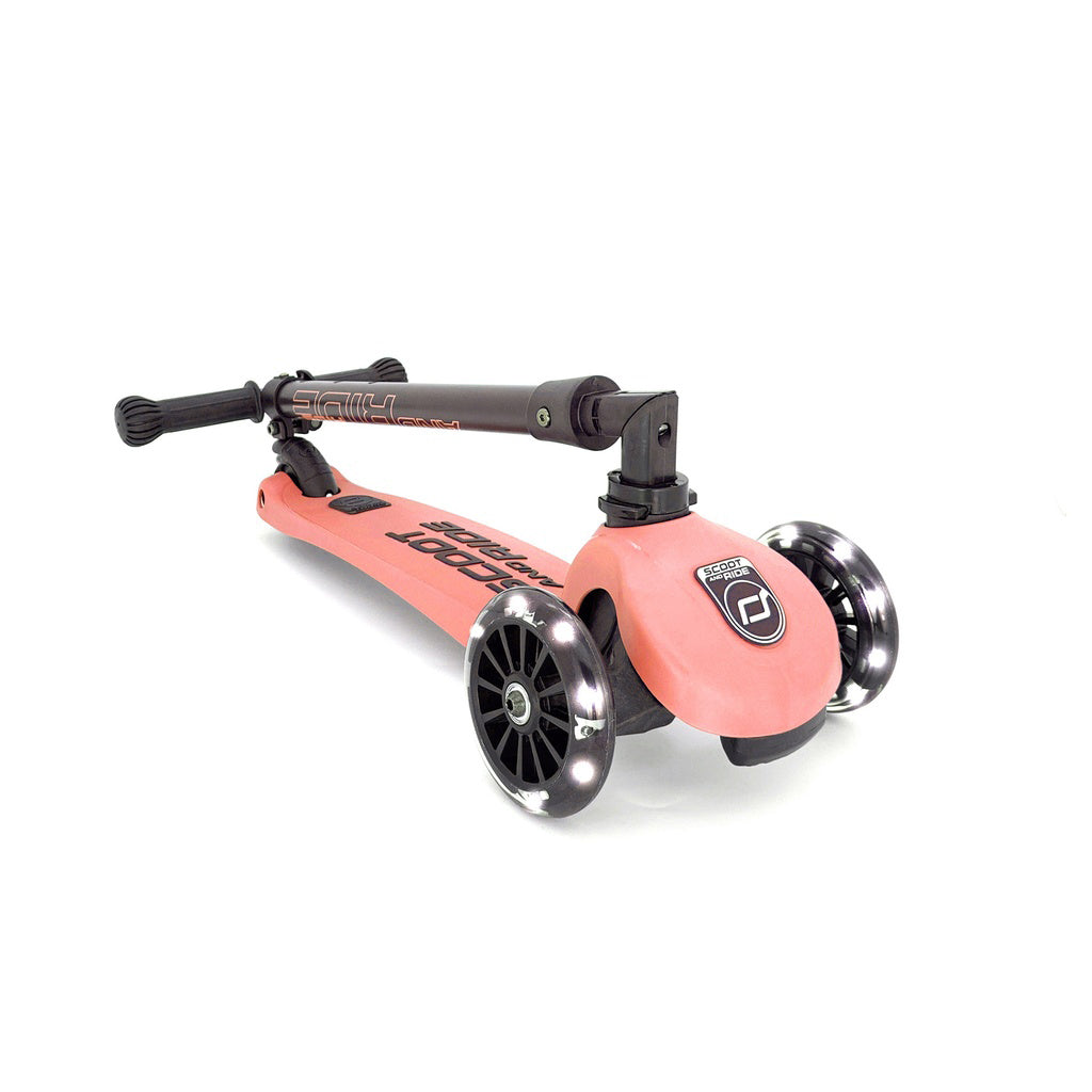 Scoot and Ride Highway Kick 3, sparkesykkel - LED Peach