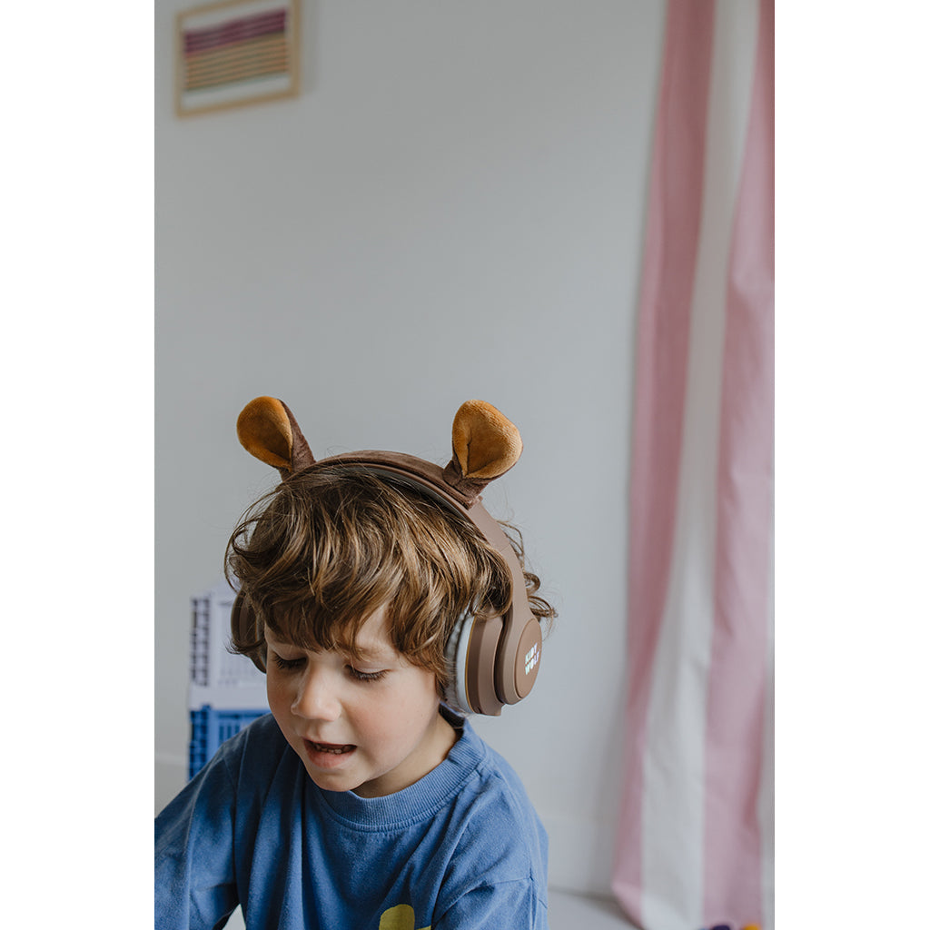 Kidyears Bluetooth hodetelefoner med magnetisk dyreøre - Bear