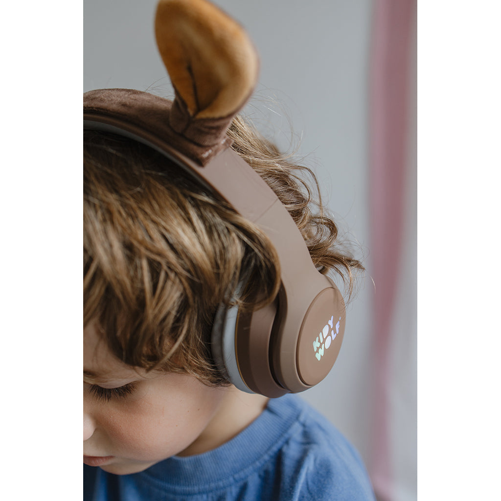 Kidyears Bluetooth hodetelefoner med magnetisk dyreøre - Bear