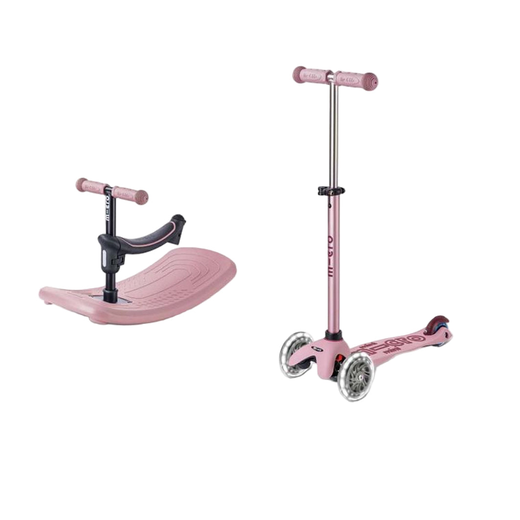 Micro løbehjul, Mini Deluxe LED, Rock & Go - Dusty Rose