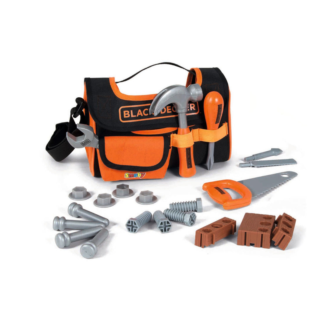 Black & Decker værktøjstaske i stof med værktøj til børn
