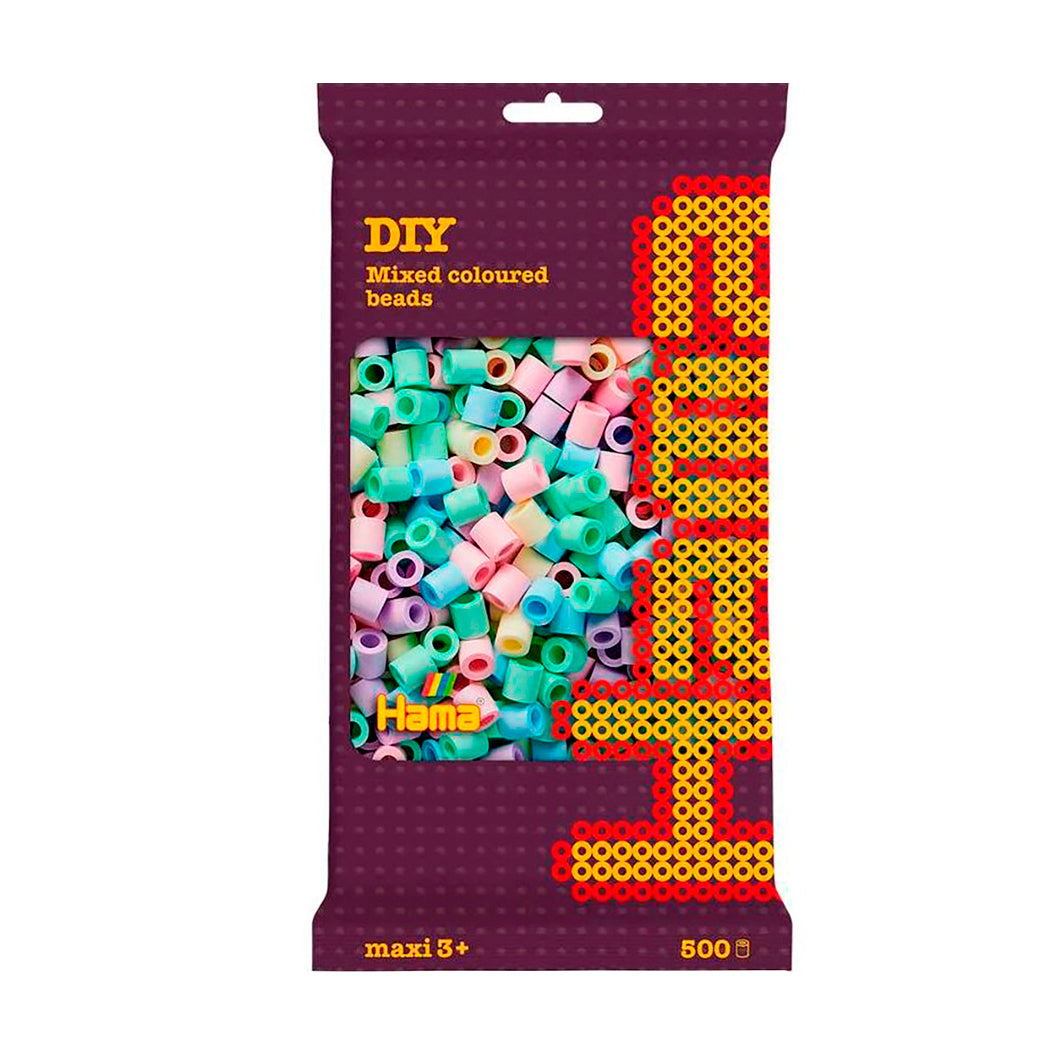 Hama Maxi perler i pose, 500 stk - mix 52