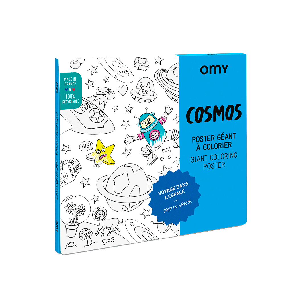 Omy stor plakat til farvelægning, 70 x 100 cm - Cosmos