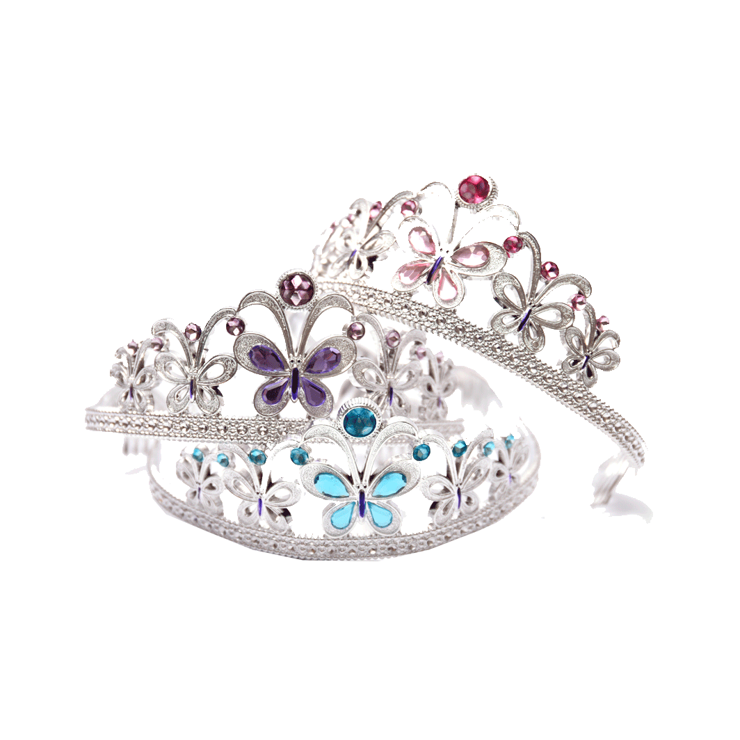 Den goda Fen, Hårbøyle med diadem og sommerfugl - 3 ass. farger