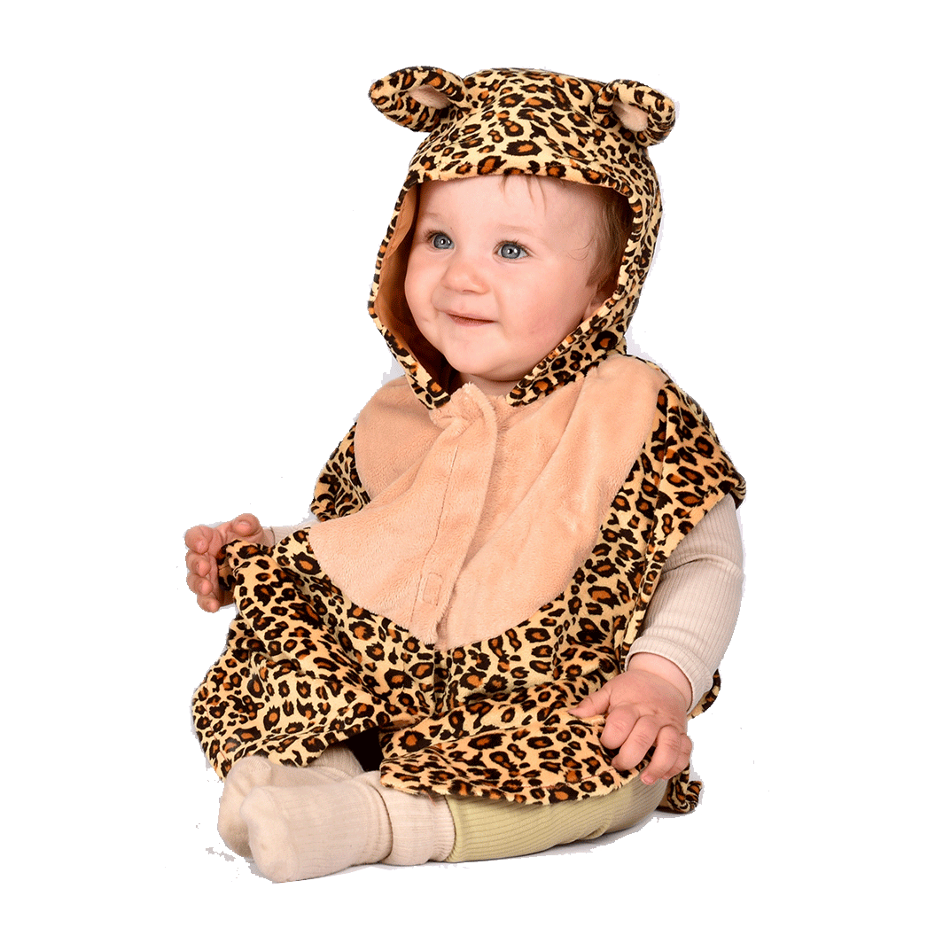 Den Goda Fen dyrekostyme, Leopard kappe – str. 1-4 år
