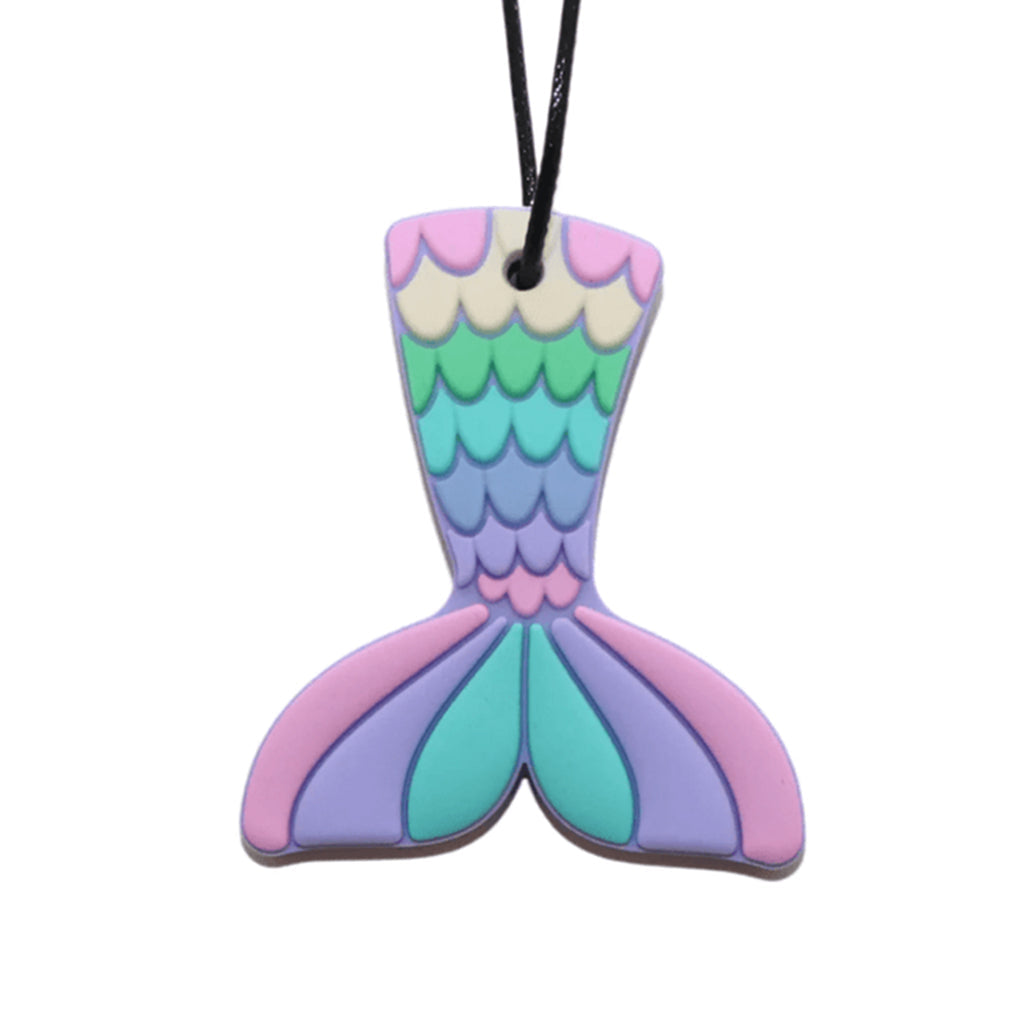 JellyStone Designs sensorisk tyggehalskæde medium pastel havfruehale