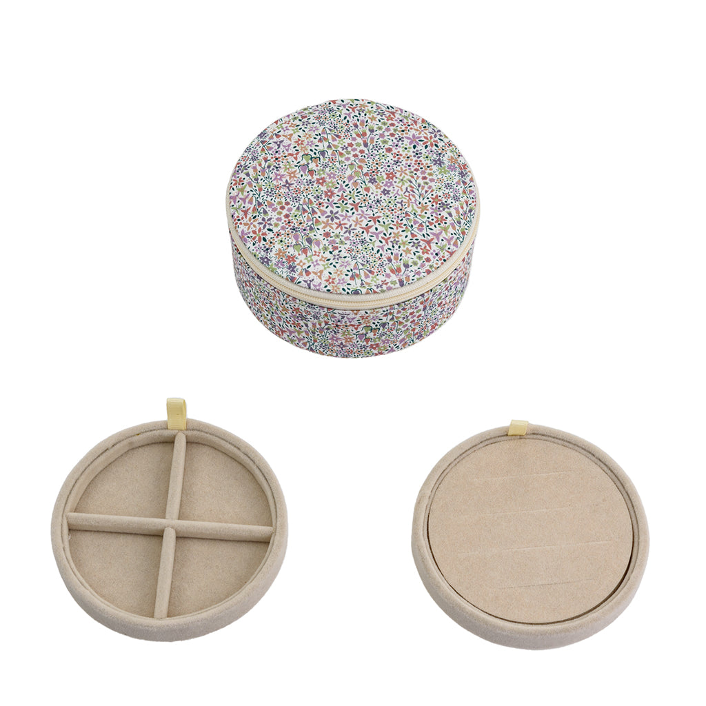 Bon Dep smykkeskrin med Liberty-print, rund - Eve