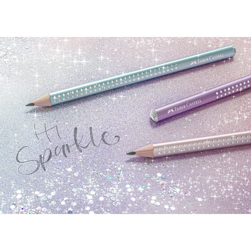 Faber-Castell, Jumbo sparkle blyant - Rose metallic