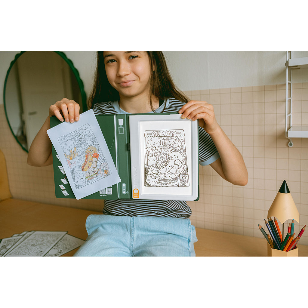 Kidywolf Kidydraw, tegnebrett med lys og maler - Melí Meló