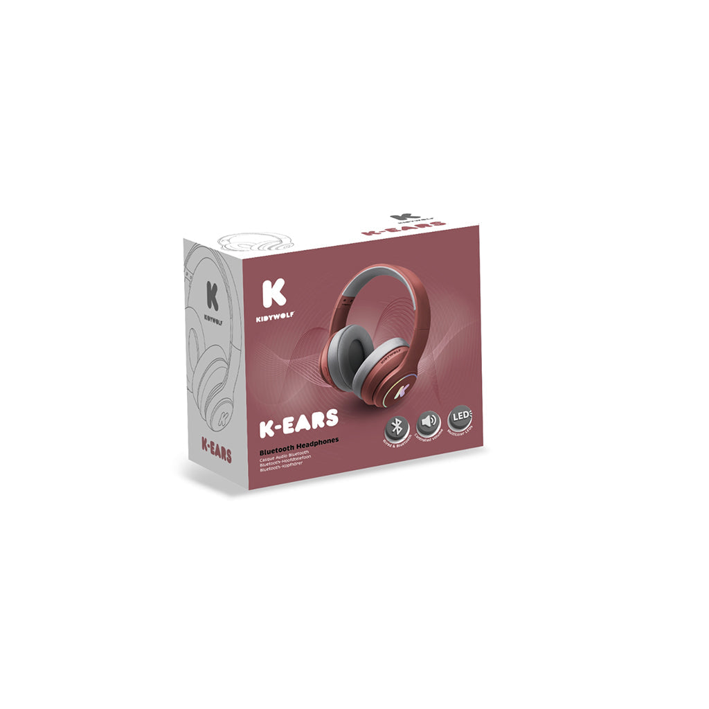 Kidywold, K-Ears, Bluetooth hodetelefoner - Rød